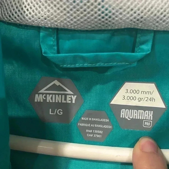 ❤️2/$50❤️[L]McKinley  Turquoise Aquamax Rain/Wind Coat- NWOT - Picture 2 of 10